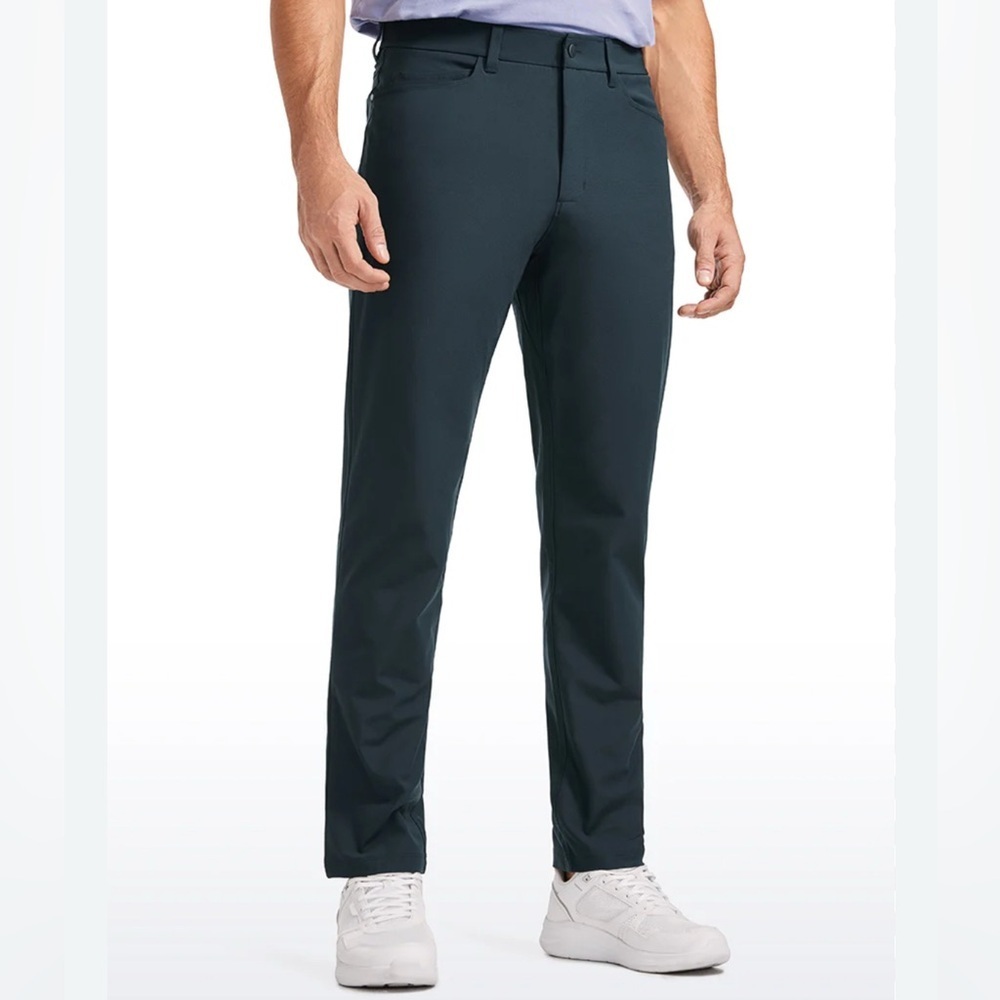 Mens Black Work Golf Pants 32x32 CRZ YOGA Casual All Day Comfy Active